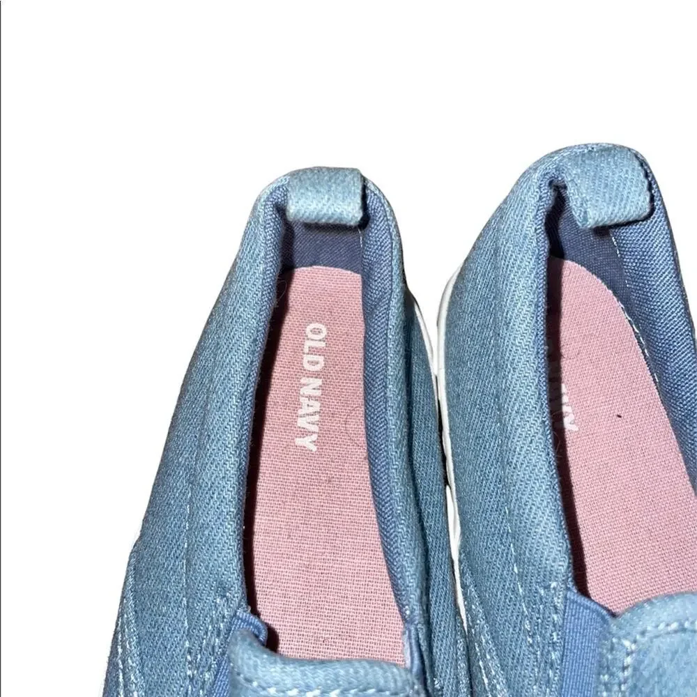 Old Navy Light Blue Denim Slip-on Shoes Size 11